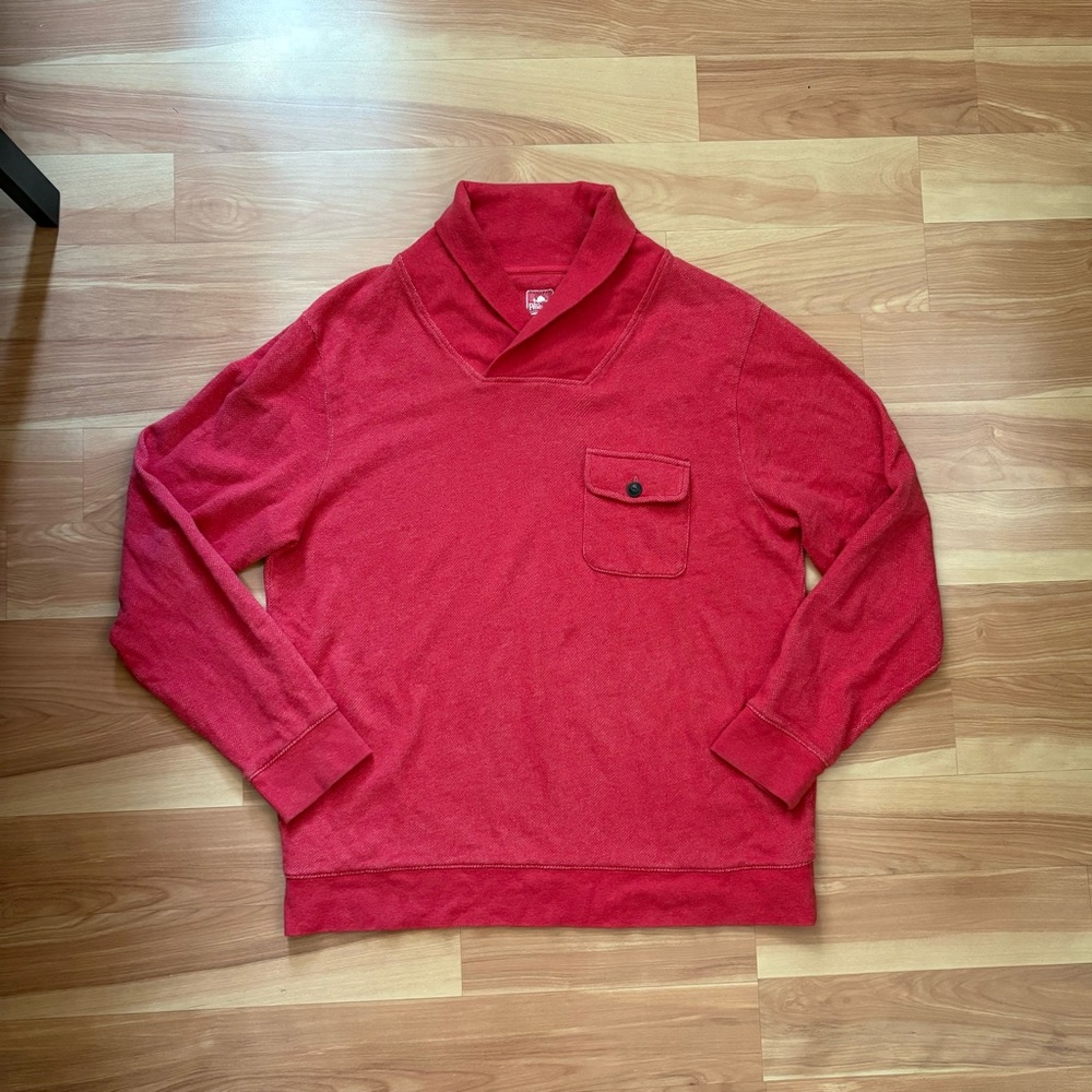 Pendleton Surf Lightweight Red Shawl Collar Sweat… - image 7
